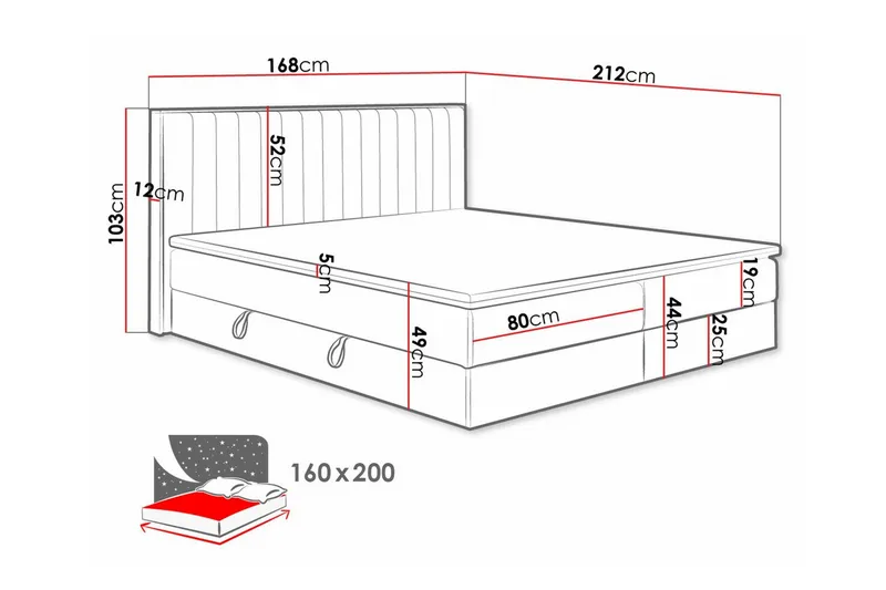 Aviemore Sengeramme 160x200 cm - Møbler - Senge - Sengeramme & sengestel