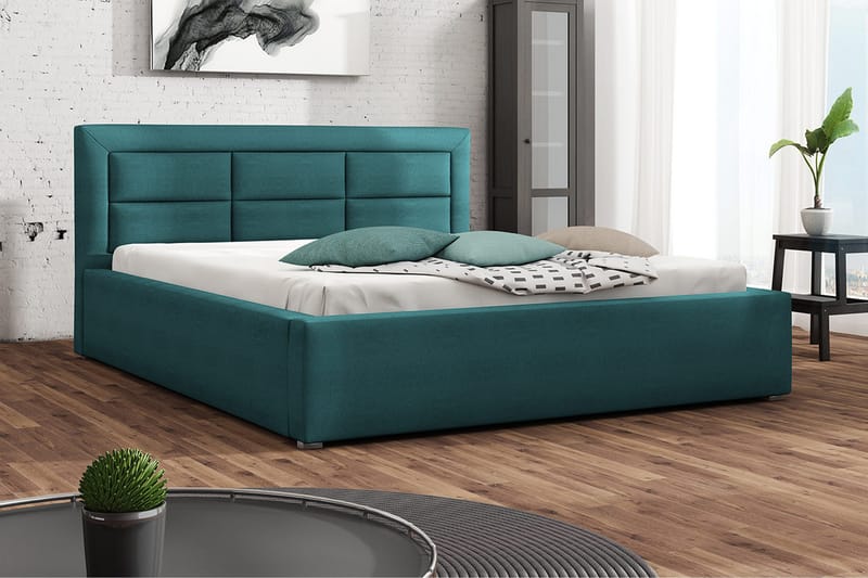 Axlunda Sengeramme 120x200 cm Metalramme - Grøn - Møbler - Senge - Sengeramme & sengestel