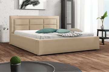 Axlunda Sengeramme 200x200 cm Metalramme - Beige - Møbler - Senge - Sengeramme & sengestel
