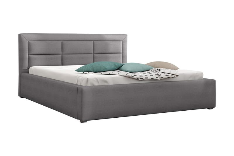 Axlunda Sengeramme 200x200 cm Metalramme - Mørkegrå - Møbler - Senge - Sengeramme & sengestel