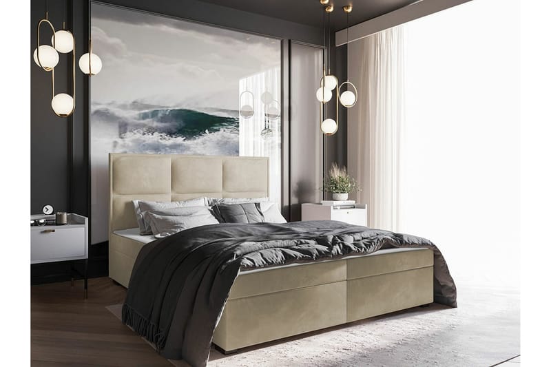 Bandon Sengeramme 140x200 cm - Beige - Møbler - Senge - Sengeramme & sengestel