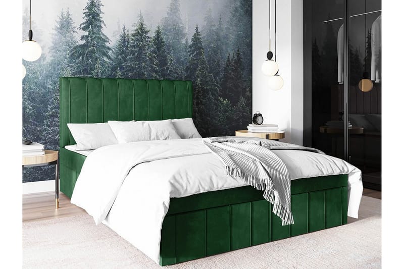 Bandon Sengeramme 140x200 cm - Mørkegrøn - Møbler - Senge - Sengeramme & sengestel