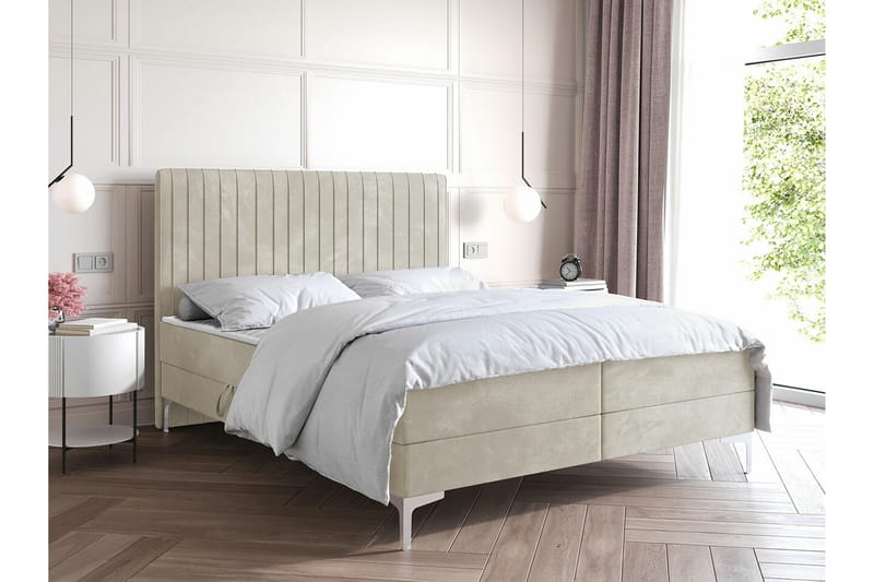 Bandon Sengeramme 160x200 cm - Beige - Sengeramme & sengestel