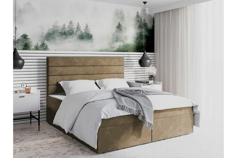 Bandon Sengeramme 160x200 cm - Brun/Beige - Sengeramme & sengestel