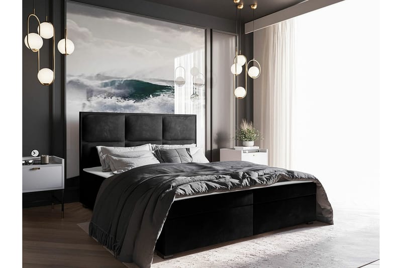 Bandon Sengeramme 160x200 cm - Sort - Møbler - Senge - Sengeramme & sengestel