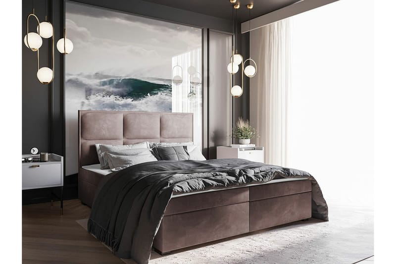 Bandon Sengeramme 180x200 cm - Lysebrun - Møbler - Senge - Sengeramme & sengestel