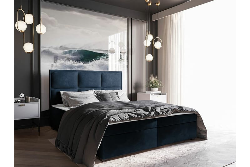 Bandon Sengeramme 180x200 cm - Mørkeblå - Møbler - Senge - Sengeramme & sengestel