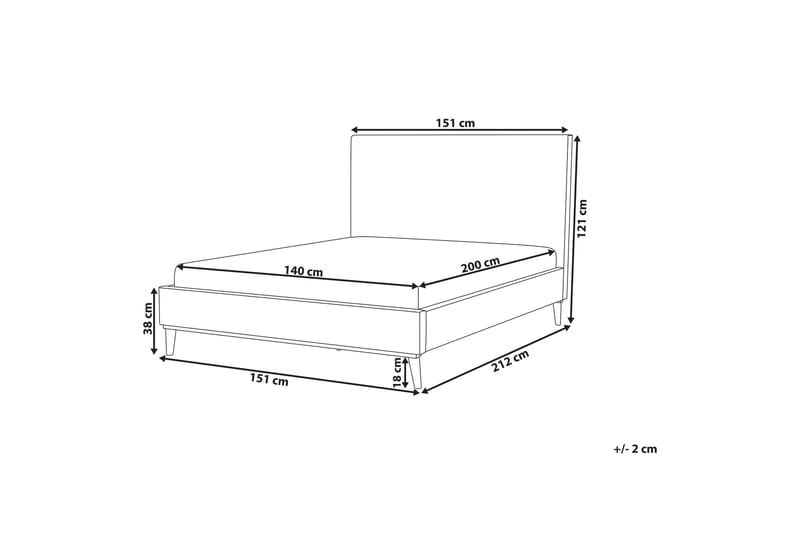 Bayonne Dobbelt seng 140 | 200 cm - Grøn - Møbler - Senge - Sengeramme & sengestel