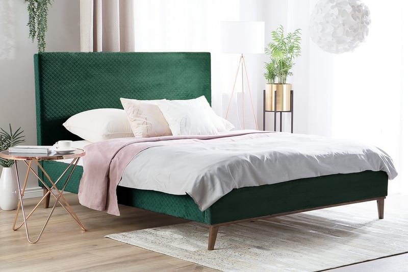 Bayonne Dobbelt seng 140 | 200 cm - Grøn - Sengeramme & sengestel