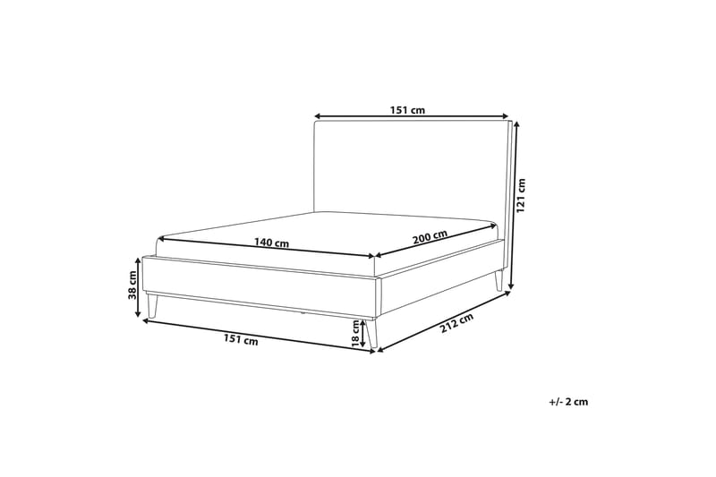 Bayonne Dobbelt seng 140 | 200 cm - Grøn - Møbler - Senge - Sengeramme & sengestel