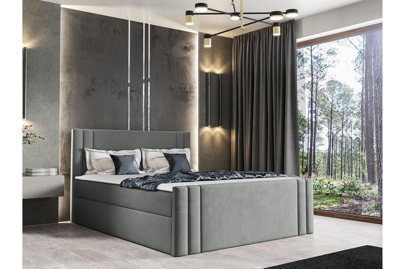 Betvallen Sengeramme 160x200 cm - Lysegrå - Møbler - Senge - Sengeramme & sengestel