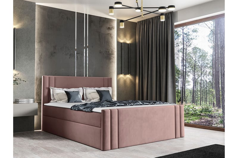 Betvallen Sengeramme 160x200 cm - Lyserød - Møbler - Senge - Sengeramme & sengestel
