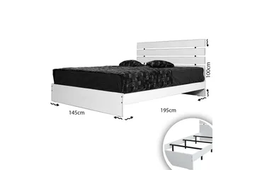 Bielany Sengeramme 145x205 cm Hvid - Hvid - Møbler - Senge - Sengeramme & sengestel