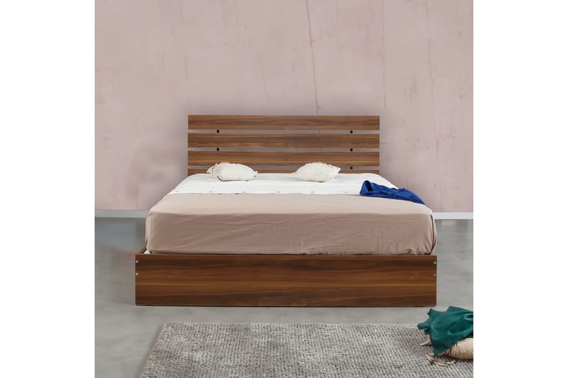 Bielany Sengeramme 185x205 cm Mørkebrun - Mørkebrun - Møbler - Senge - Sengeramme & sengestel