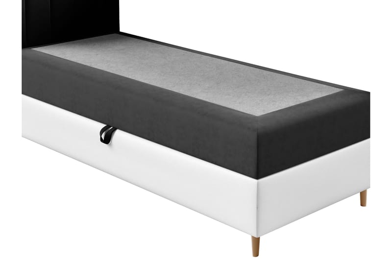 Boisdale Sengeramme 100x200 cm - Hvid/Lysegrå - Møbler - Senge - Sengeramme & sengestel