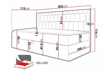 Boisdale Sengeramme 100x200 cm - Møbler - Senge - Sengeramme & sengestel