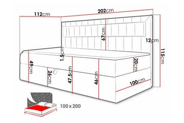 Boisdale Sengeramme 100x200 cm - Møbler - Senge - Sengeramme & sengestel