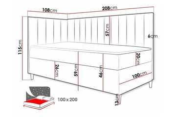 Boisdale Sengeramme 100x200 cm - Møbler - Senge - Sengeramme & sengestel