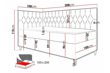 Boisdale Sengeramme 100x200 cm - Møbler - Senge - Sengeramme & sengestel