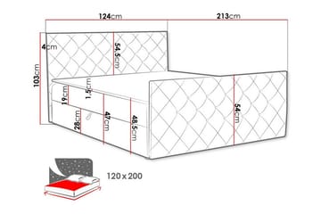 Boisdale Sengeramme 120x200 cm - Møbler - Senge - Sengeramme & sengestel