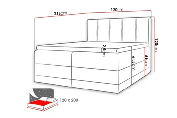 Boisdale Sengeramme 120x200 cm - Møbler - Senge - Sengeramme & sengestel
