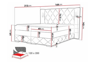 Boisdale Sengeramme 120x200 cm - Møbler - Senge - Sengeramme & sengestel