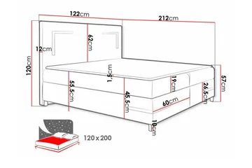 Boisdale Sengeramme 120x200 cm - Møbler - Senge - Sengeramme & sengestel