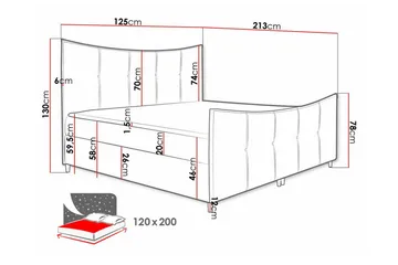 Boisdale Sengeramme 120x200 cm - Møbler - Senge - Sengeramme & sengestel