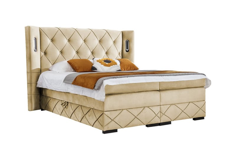 Boisdale Sengeramme 140x200 cm - Beige Creme - Sengeramme & sengestel