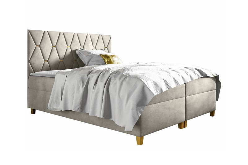Boisdale Sengeramme 140x200 cm - Beige - Møbler - Senge - Sengeramme & sengestel