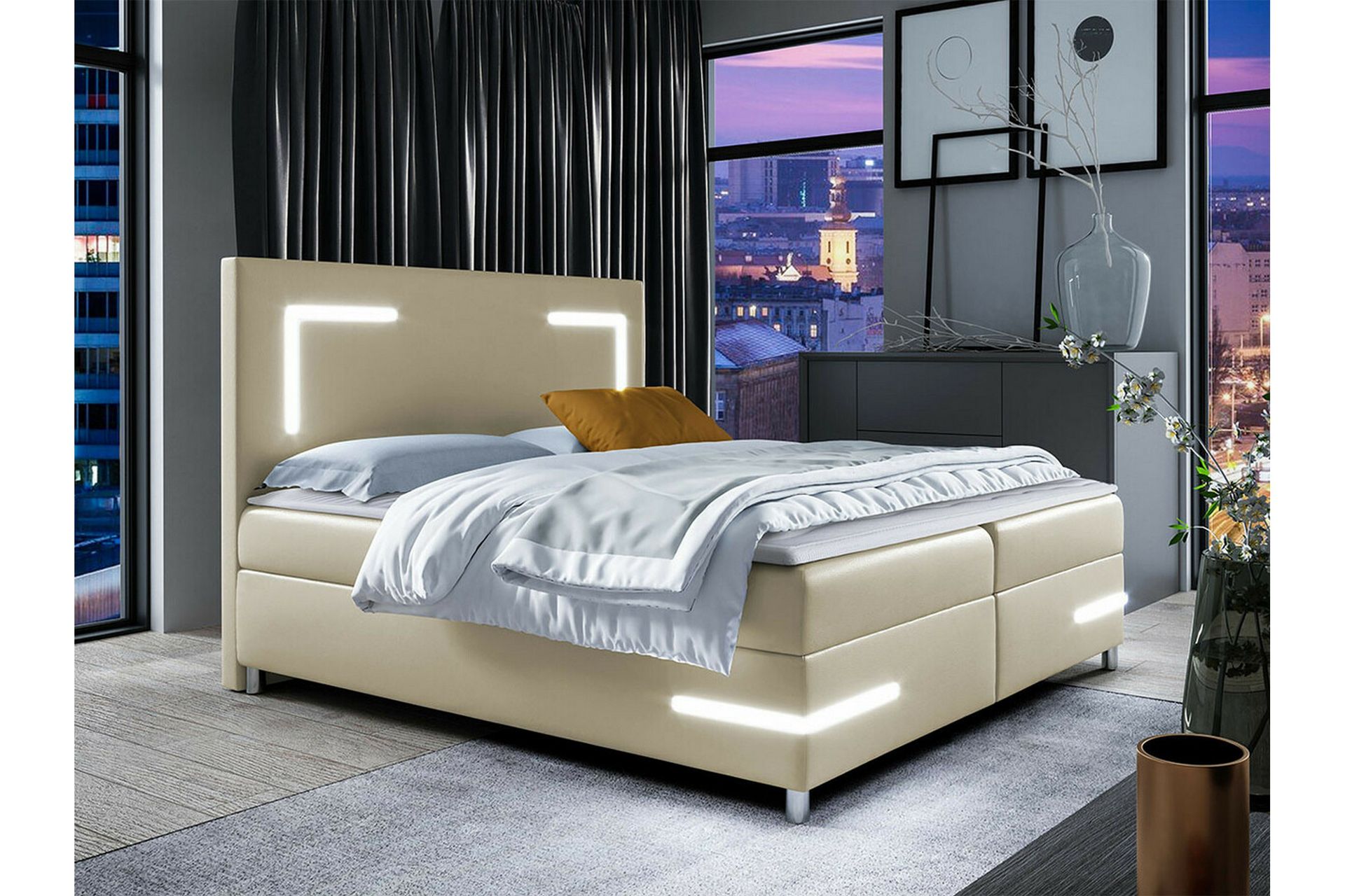 Boisdale Sengeramme 140x200 cm - Beige - Møbler - Senge - Sengeramme & sengestel