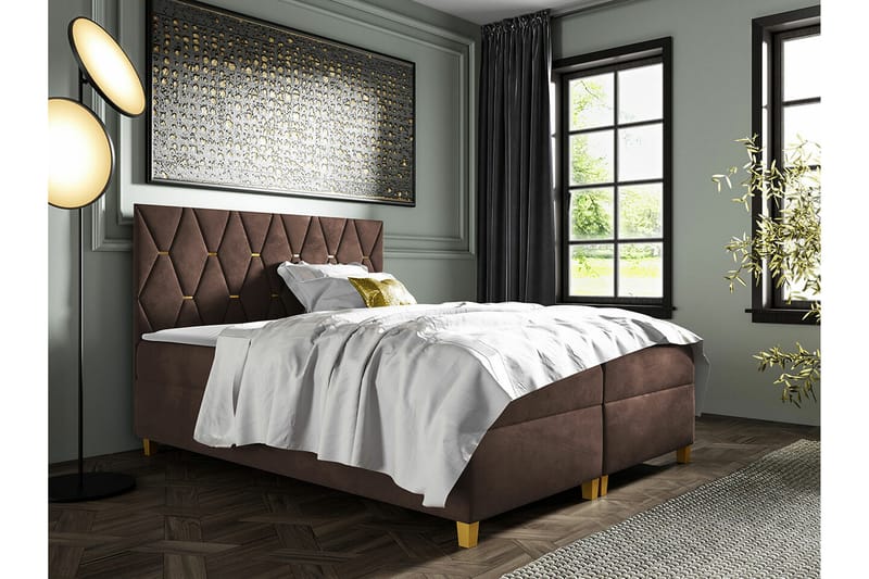 Boisdale Sengeramme 140x200 cm - Brun - Møbler - Senge - Sengeramme & sengestel