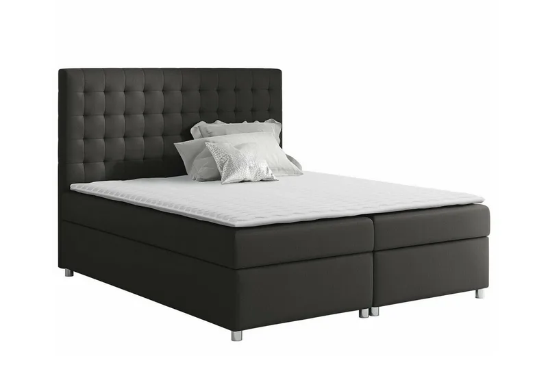 Boisdale Sengeramme 140x200 cm i Stof med Fasthedsgrad Medium, Antracit
