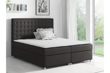 Boisdale Sengeramme 140x200 cm i Stof med Fasthedsgrad Medium - Antracit - Møbler - Senge - Sengeramme & sengestel