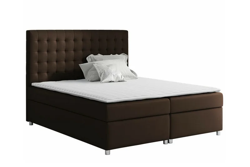Boisdale Sengeramme 140x200 cm i Stof med Fasthedsgrad Medium, Brun
