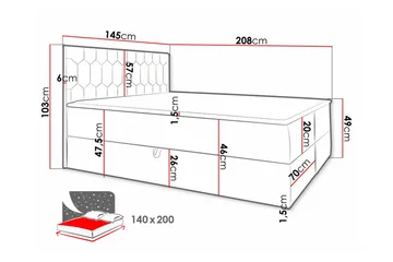 Boisdale Sengeramme 140x200 cm - Møbler - Senge - Sengeramme & sengestel