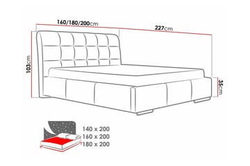 Boisdale Sengeramme 140x200 cm - Møbler - Senge - Sengeramme & sengestel