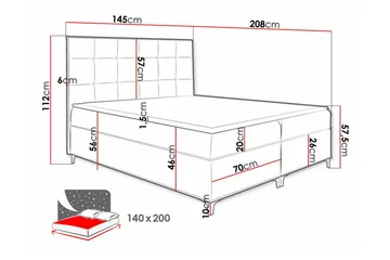 Boisdale Sengeramme 140x200 cm - Møbler - Senge - Sengeramme & sengestel