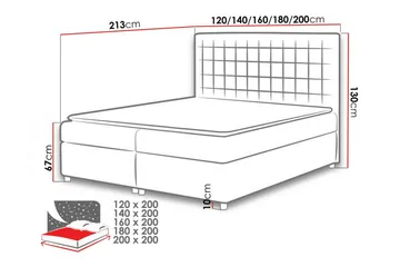 Boisdale Sengeramme 140x200 cm - Møbler - Senge - Sengeramme & sengestel