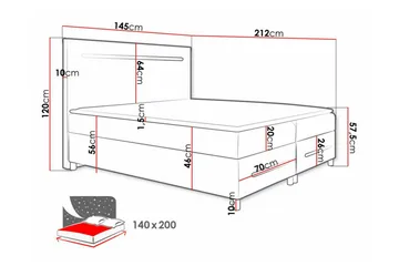Boisdale Sengeramme 140x200 cm - Møbler - Senge - Sengeramme & sengestel