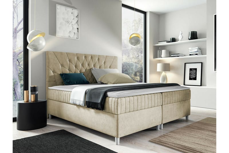 Boisdale Sengeramme 160x200 cm - Beige - Møbler - Senge - Sengeramme & sengestel