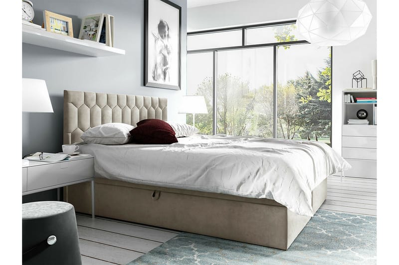 Boisdale Sengeramme 160x200 cm - Beige - Møbler - Senge - Sengeramme & sengestel
