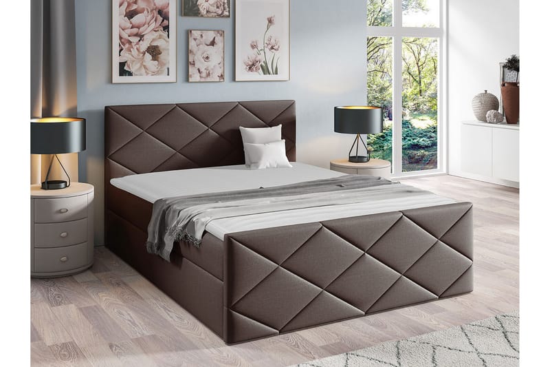 Boisdale Sengeramme 160x200 cm - Brun - Møbler - Senge - Sengeramme & sengestel