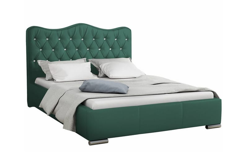Boisdale Sengeramme 160x200 cm - Grøn - Møbler - Senge - Sengeramme & sengestel
