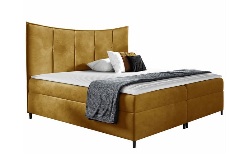 Boisdale Sengeramme 160x200 cm - Gul - Møbler - Senge - Sengeramme & sengestel