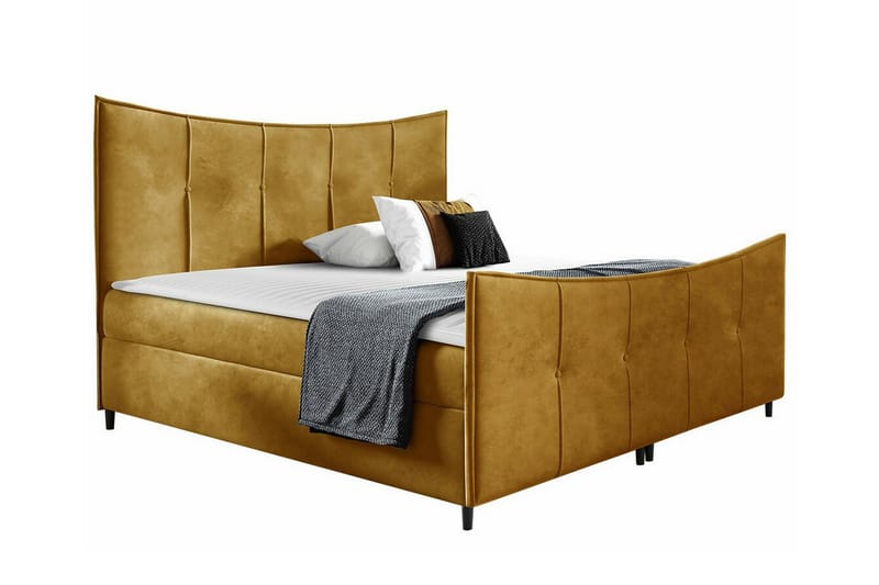 Boisdale Sengeramme 160x200 cm - Gul - Møbler - Senge - Sengeramme & sengestel