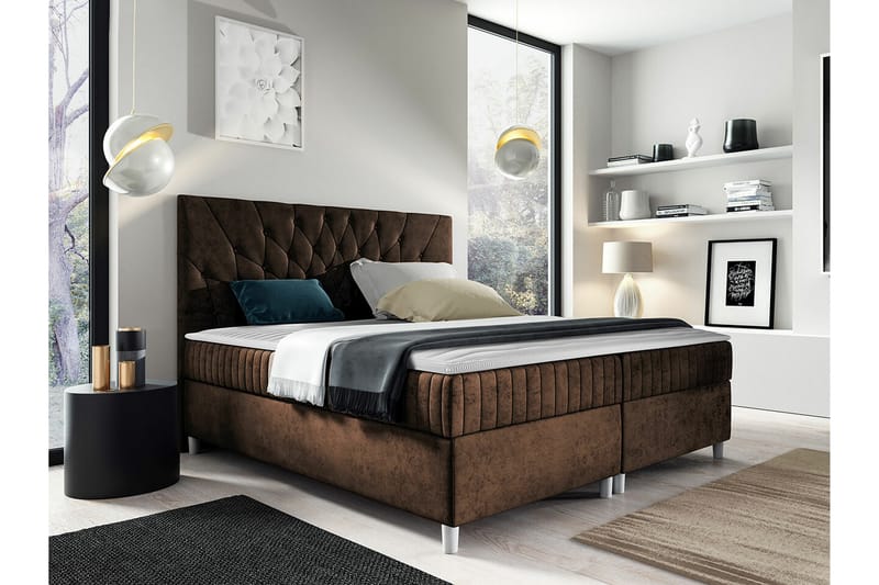 Boisdale Sengeramme 160x200 cm - Mørkebrun - Møbler - Senge - Sengeramme & sengestel
