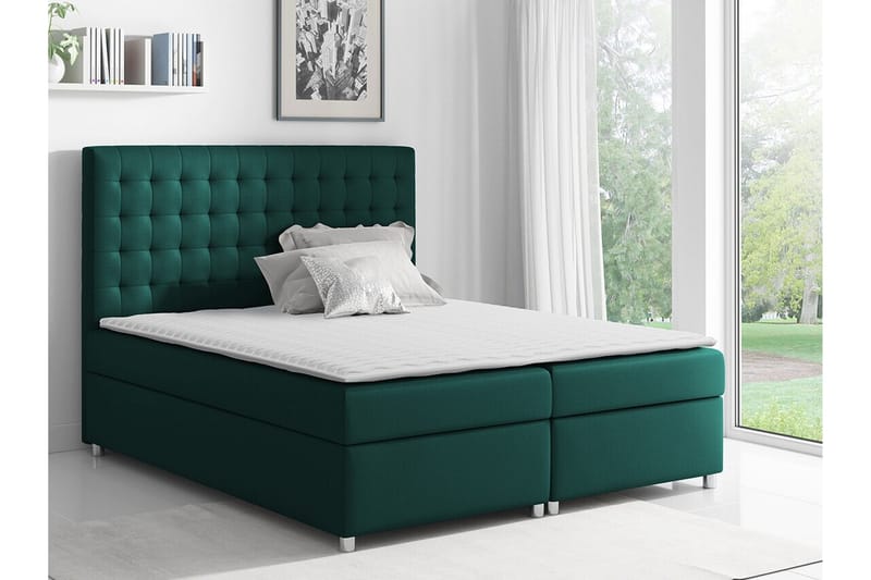 Boisdale Sengeramme 160x200 cm - Mørkegrøn - Møbler - Senge - Sengeramme & sengestel
