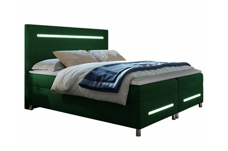 Boisdale Sengeramme 160x200 cm - Mørkegrøn - Møbler - Senge - Sengeramme & sengestel