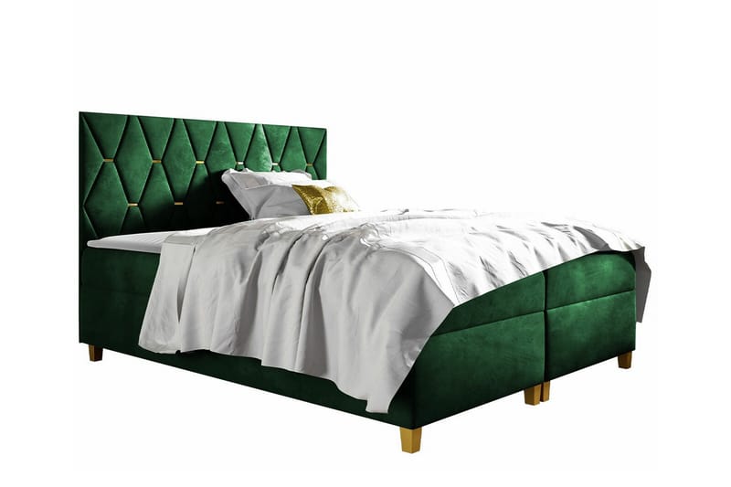 Boisdale Sengeramme 160x200 cm - Mørkegrøn - Møbler - Senge - Sengeramme & sengestel